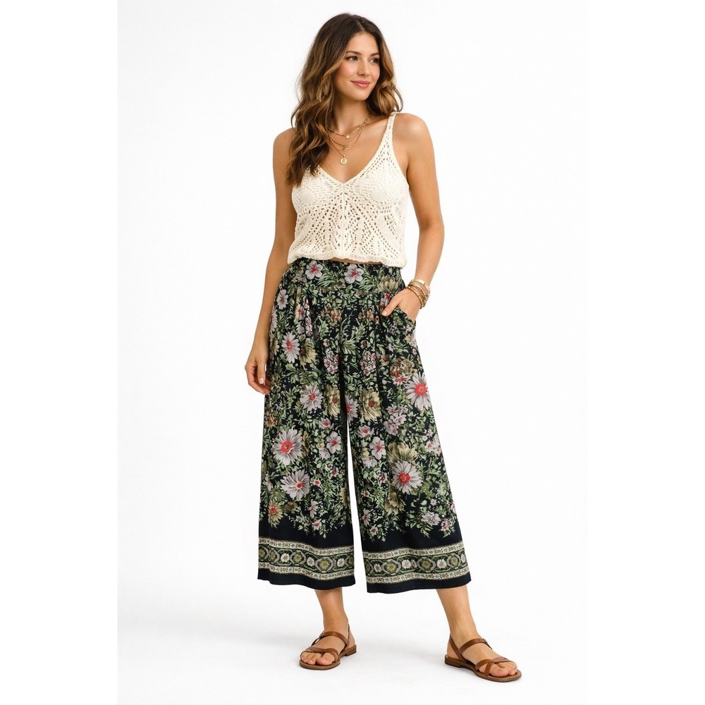 Vintage Floral Palazzo Pants
